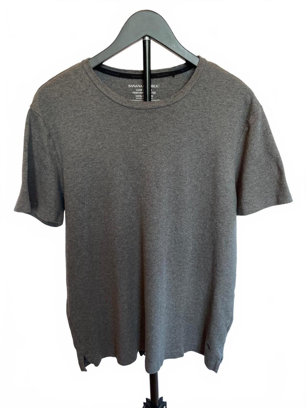 Banana Republic Gray Luxe Touch Performance Tee XL Cotton Elevated Basic Capsule